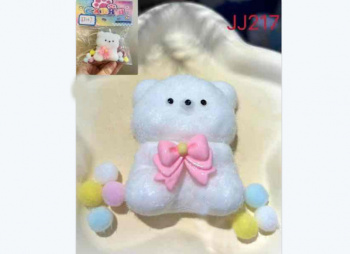 Антистресс арт. JJ217-209 Медведь с бантом и шариками мальтоза в пак. (16 шт.) шоубокс