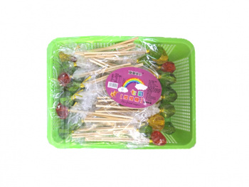 Конфета арт. 170172 Леденец фруктовый на палочке вкусы микс 50 шт в корзинке*