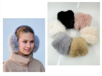 Наушники меховые арт. 709031 Норка цвета микс в пак.