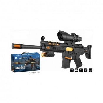 Оружие арт. DL-3303-1 Автомат с прицелом 50 см на батар. свет, звук в кор. 37,5*6,5*21,5
