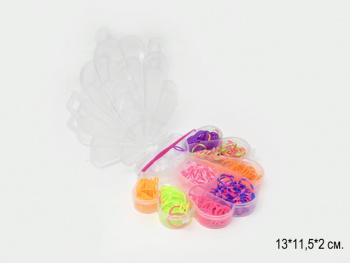 Набор для плетения арт. 202-600-10/197-5 Резиночки Ракушка в кор.=