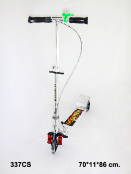 Самокат арт. 337CS" 3-х колесный алюм. аморт. звон.