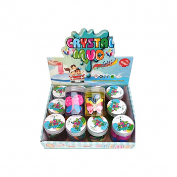 Лизун арт. RF-145 Банка "Бабочка" 150 г 7,5*5,5 см (12 шт.) шоубокс